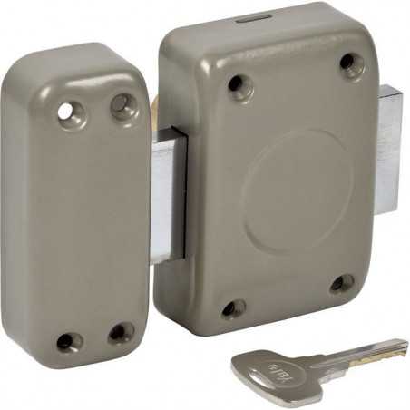 Verrou de cave YALE YV25C-35 - cylindre 5 goupilles diametre 23 mm - 4 clés - beige