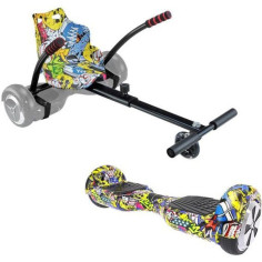 Pack Hoverboard + kart multicolor - URBANGLIDE - Roues 6.5 - 550W - 4Ah - Longueur ajustable Pack Hoverboard + kart multicolor - URBANGLIDE - Roues 6.5 - 550W - 4Ah - Longueur ajustable