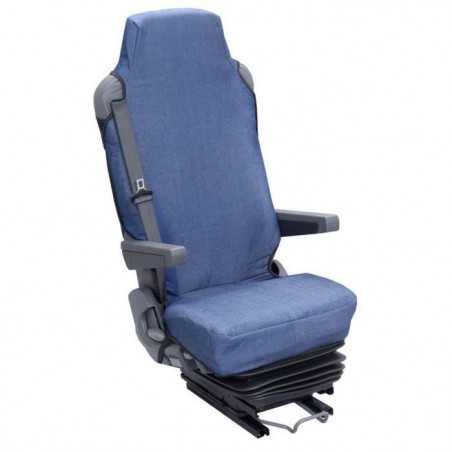 Housse universelle HTC EQUIPEMENTS - Pour siege de camion - Coton matelassé tissu jean's 100% coton