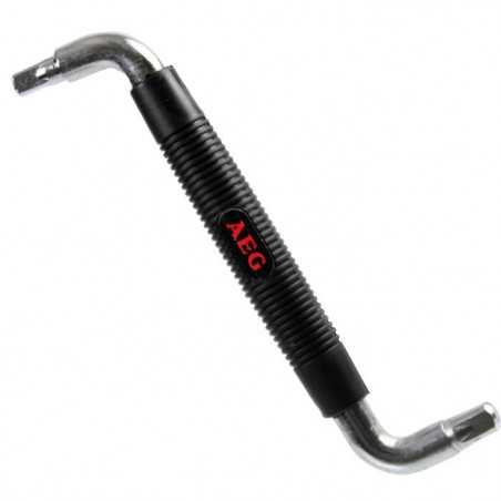 Clé de vidange double carrée 8-10mm - AEG - Poignée ergonomique antiglisse revetue caoutchouc.