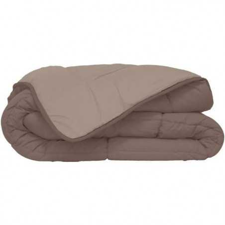 HUDSON - Couette Légère Microfibre - 200gr/m2 - Taupe & Lin - 240 x 260 cm