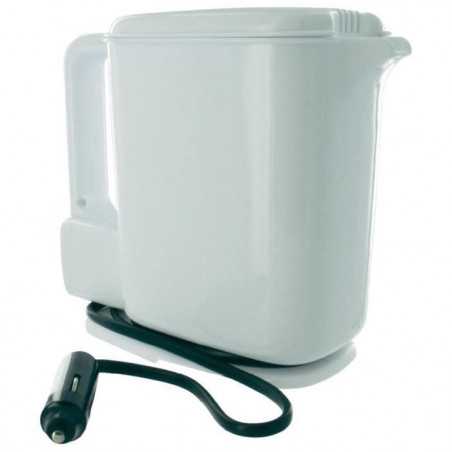 Bouilloire électrique 12V - HTC EQUIPEMENTS - 1 litre- 170W - corps blanc et couvercle noir