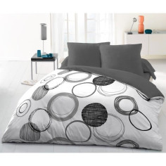 Parure de couette microfibre Audace - 1 housse de couette 220 x 240 cm + 2 taies d'or