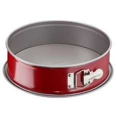 TEFAL Moule a charniere Delibake en acier - Ø 25 cm - Rouge et gris TEFAL Moule a charniere Delibake en acier - Ø 25 cm - Rouge et gris