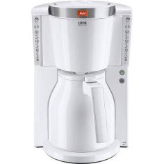 Cafetiere filtre MELITTA Look IV Therm Selection 1011-11 Blanc/Acier Brossé - 12 tass