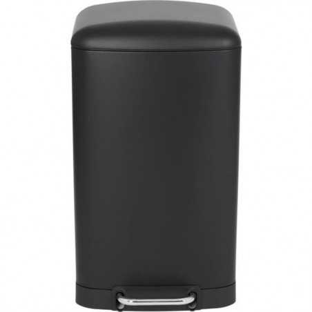 Poubelle de Cuisine a Pédale - GREENWICH - 40 L - Acier Noir Mat - Kitchen Move