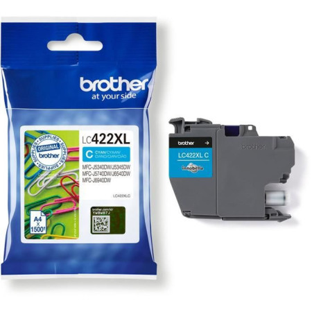 Cartouche LC422XLC - BROTHER - Cyan - 1500 p - Pour Business Smart MFC-J5340DW