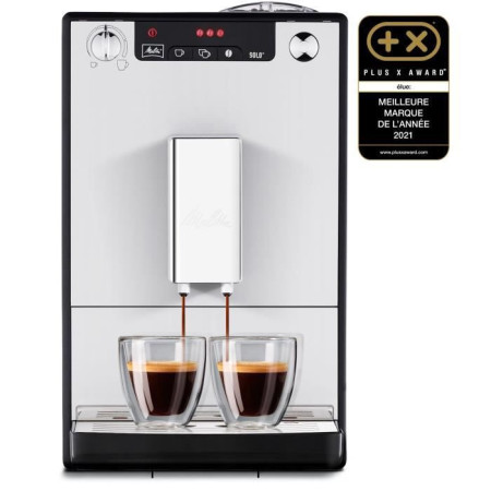 Machine a café broyeur a grain - Melitta - Solo - Argent
