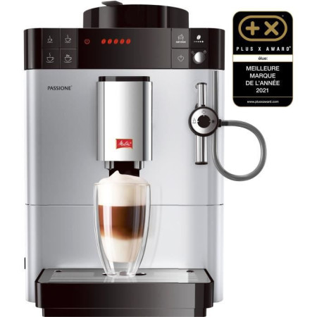 Melitta - Machine a Café a Grain Passione Argent - Machine Expresso Automatique avec