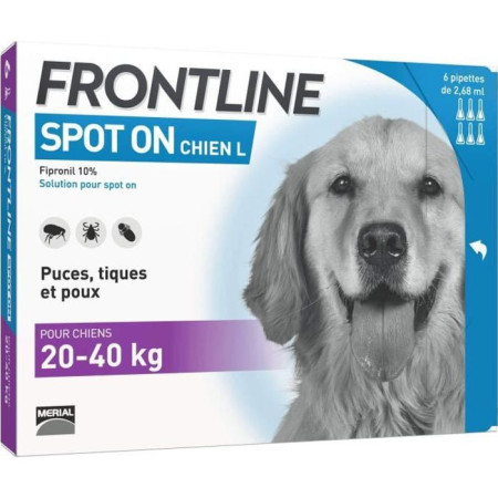 Frontline Spot On Chien L 6 pipettes