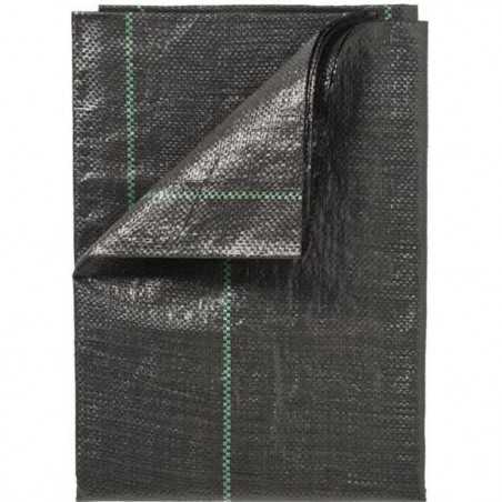 Nature Bâche de sol de contrôle des mauvaises herbes 1x25 m Noir