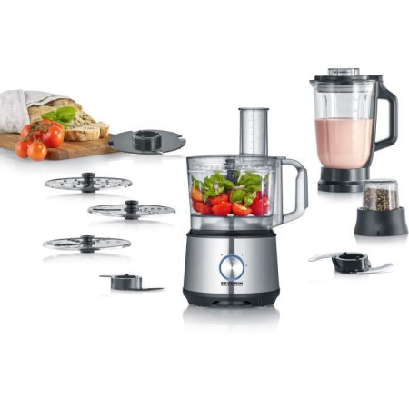SEVERIN KM3892 Robot Multifonctions - 1200 W - Inox et noir - Blender 1