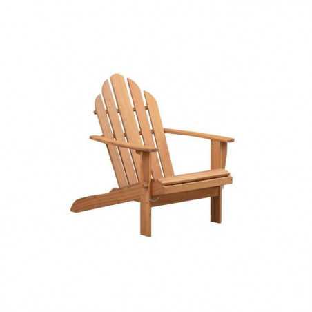 Fauteuil de jardin Adirondack pliable en bois d'Acacia FSC - MALO - Bois naturel - 69 x 93 x H.87 cm
