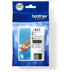Pack de 4 Cartouches d'encre LC421VAL - BROTHER - Noir Pack de 4 Cartouches d'encre LC421VAL - BROTHER - Noir