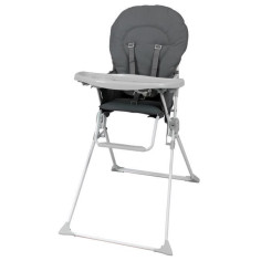 BAMBISOL Chaise haute fixe avec tablette réglable en profondeu grise BAMBISOL Chaise haute fixe avec tablette réglable en profondeu grise