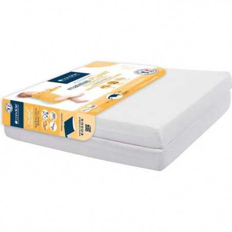 Matelas Bébé Pliant 2 Parties CANDIDE 60x120x7cm Essentiel Fabriqué En France - Garantie 5 ans