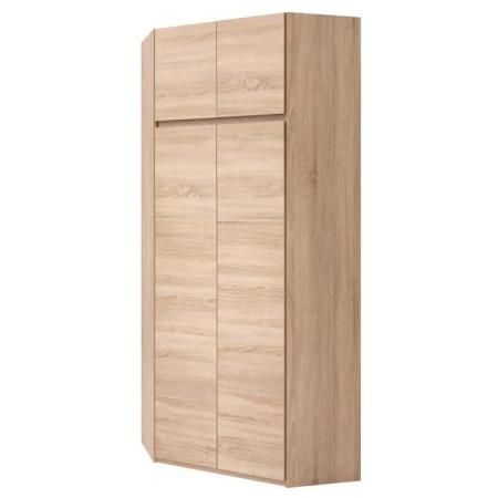 ACADEMICA Armoire d'angle - Décor chene sonoma - Contemporain - Chambre - L 80
