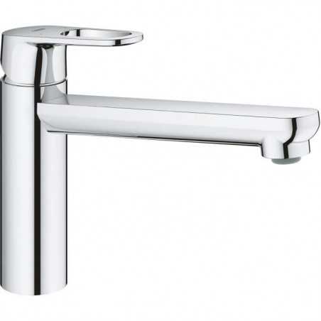 GROHE Robinet évier de cuisine Start Flow, mitigeur monocommande avec mousseur économique d'eau, rotation 140°, chromé, 3169
