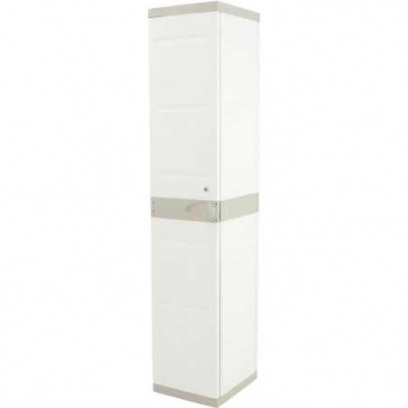 Armoire haute vestiaire PLASTIKEN - 1 porte, 35cm - Blanc