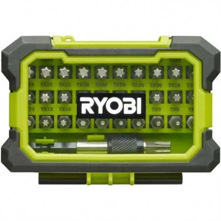 Coffret renforcé RYOBI 32 embouts de vissage Torx T7-T40 - porte-embouts a fixation rapide RAK32TSD