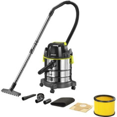 RYOBI - Aspirateur eau et poussiere 18V ONE+ - cuve inox 18 L - 11 RYOBI - Aspirateur eau et poussiere 18V ONE+ - cuve inox 18 L - 11