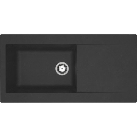Evier a encastrer en résine 1000 x 500 mm 1 grande cuve - Noir - STRADOUR Lierra - Fa