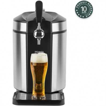 Tireuse a biere HKoeNIG - BW1880 - Capacité 5L - Température réglable 2°C a 12°C - Compatible tous fûts - Inox