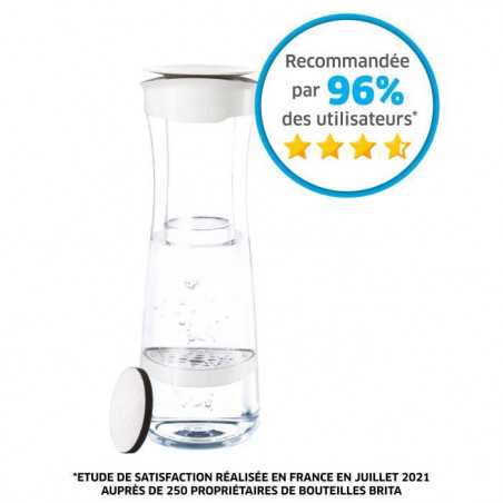 BRITA - Bouteille filtrante blanc graphite (1,3 L) - 1 filtre MicroDisc inclus