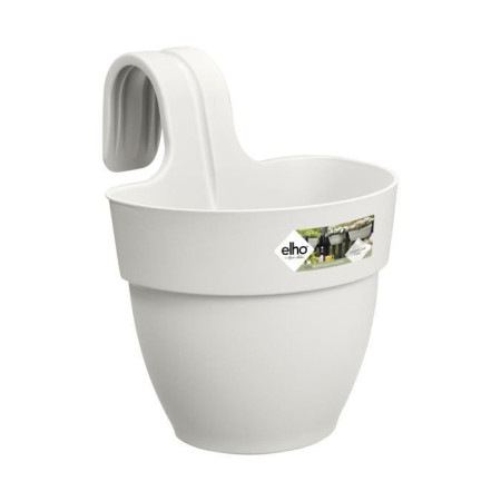 Pot de fleurs ELHO Vibia Campana Easy Hanger Small - Blanc Soie - Balcon extérieur -