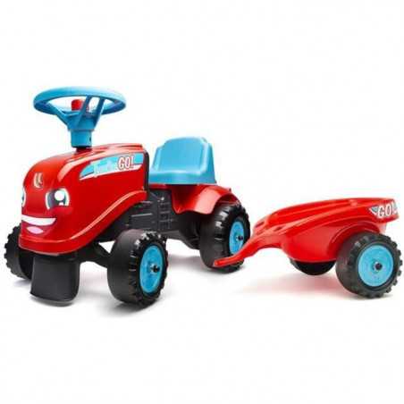 Porteur avec remorque - FALK - Tractor Go! - Des 12 mois - 100% Fabriqué en France - 40% de plastique recyclé