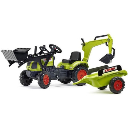 Tractopelle a pédales - FALK - Claas - Des 2 ans - 100% Fabriqué en France - 60% de p
