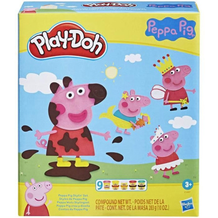 PLAY-DOH - Styles de Peppa Pig avec 9 Pots de pâte a modeler atoxique - 11 accessoire