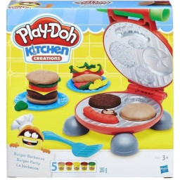 Set pâtes a modeler - PLAYDOH - Burger Party - Accessoires pour créer des hamburgers