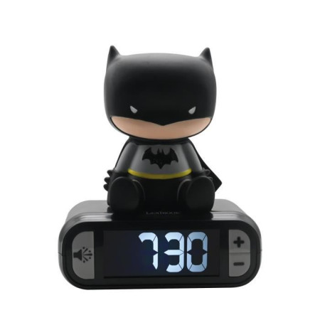 Réveil veilleuse digital LEXIBOOK - Batman - 3D lumineux et sonore - Noir - Enfant
