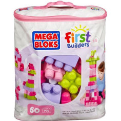 Mega Bloks - Sac Medium Rose 60 briques - Briques de construction - 12 mois et + DCH54
