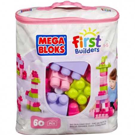 Mega Bloks - Sac Medium Rose 60 briques - Briques de construction - 12 mois et + DCH54