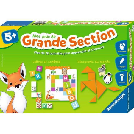 Mes jeux de grande section - Coffret complet éducatif - 20 activités programme 3e ann