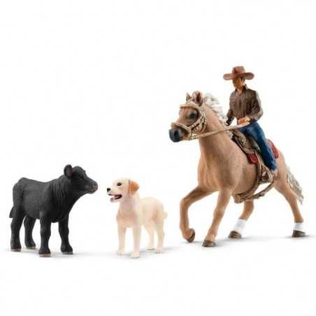 Coffret Aventures d'équitation Western, SCHLEICH 42578 Farm World, Animaux de la ferme, des 5 ans