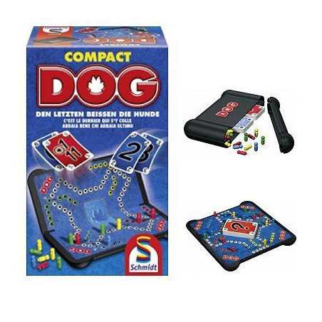 DOG Compact - Jeux de Société - SCHMIDT SPIELE - Profitez du jeu DOG dans une version compacte idéale pour les voyages !