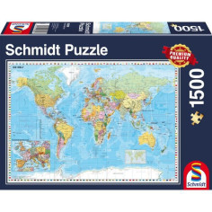 Puzzle Planisphere - SCHMIDT SPIELE - 1500 pieces - Voyage et cartes - Bleu - 12 ans Puzzle Planisphere - SCHMIDT SPIELE - 1500 pieces - Voyage et cartes - Bleu - 12 ans