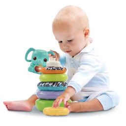 Éléphanteau Empilo 3 en 1 (Plastique Bio Sourcé)