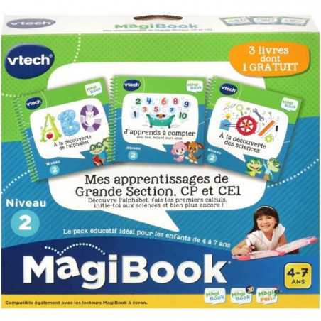 Livre Interactif Magibook - VTECH - Mes Apprentissages de Grande Section, CP et CE1 - Pack de 3 livres