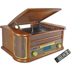 INOVALLEY RETRO29E-N Chaîne Hifi vinyle style rétro - Bluetooth 5.0 - 2x20W - Lecteur