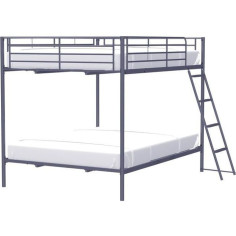 Lits superposés en métal - Dark Grey - Sommiers inclus - 2 x 140 x 190 cm - ALICE Lits superposés en métal - Dark Grey - Sommiers inclus - 2 x 140 x 190 cm - ALICE