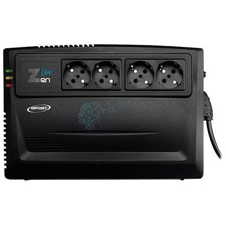 INFOSEC Zen Live 800 Onduleur Line Interactive 800 VA 4 Prises FR/SCHUKO - 66083