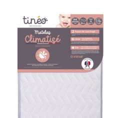 Matelas Climatisé 60x120x10cm - Matelas Bébé - Climatisé - 1 Face Été - 1 Face Hiver