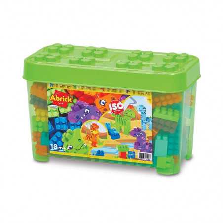 Coffre Dinosaures Abrick 150 pieces - Ecoiffier - Jeu de Construction pour Enfant - Des 18 Mois