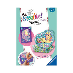 Coffret Mosaique Licorne Ravensburger - Décoration facile pour enfants des 7 ans - Bl