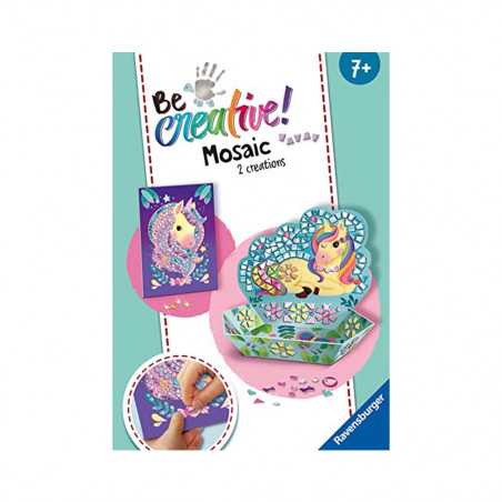 Coffret Mosaique Licorne Ravensburger - Décoration facile pour enfants des 7 ans - Bleu - Multicolore
