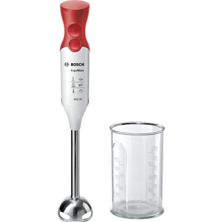 BOSCH Mixeur plongeant - 450 Watt - Pied mixeur inox - 4 lames aiguisées - 2 Vitesses